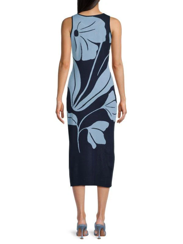 Tahari Floral Midi Dress 2