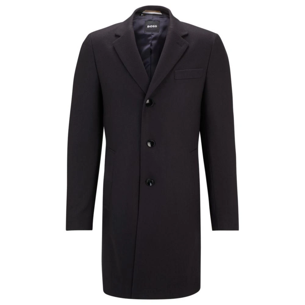 Hugo Boss Slim-fit coat in a virgin-wool blend 1