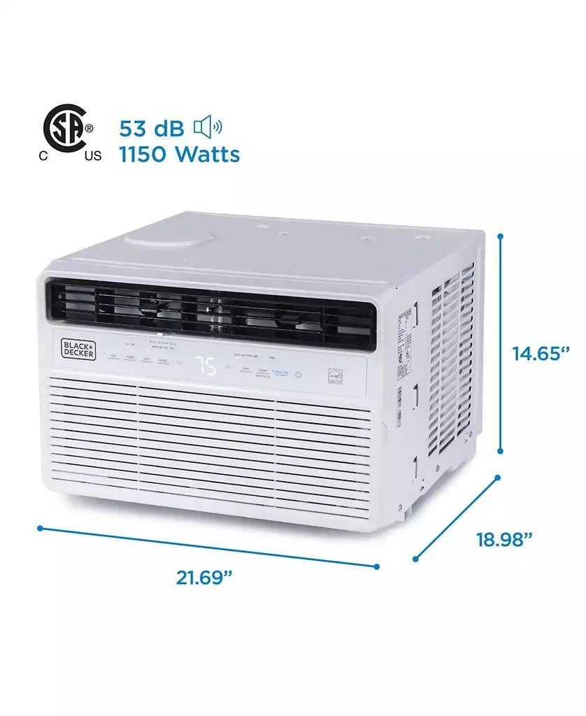 Black & Decker BLACK+DECKER 12,000 BTU Inverter Window Air Conditioner Units for Up To 550 Sq. Ft., ENERGY STAR Rated with Remote Control 5