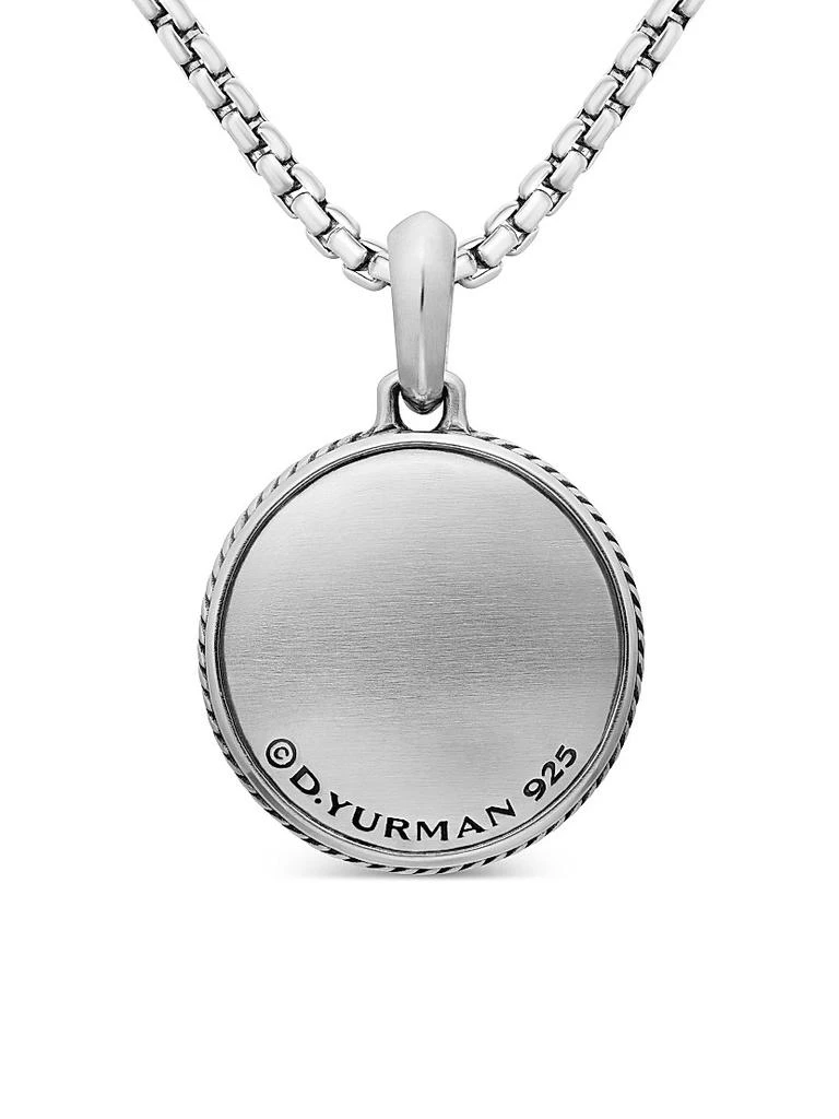 David Yurman Maritime Compass Amulet in Sterling Silver with Center Black Diamond, 26.8mm 4