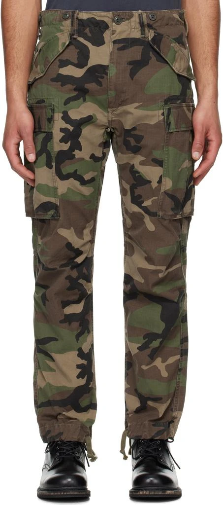 RRL Khaki Regiment Camo Ripstop Cargo Pants 1