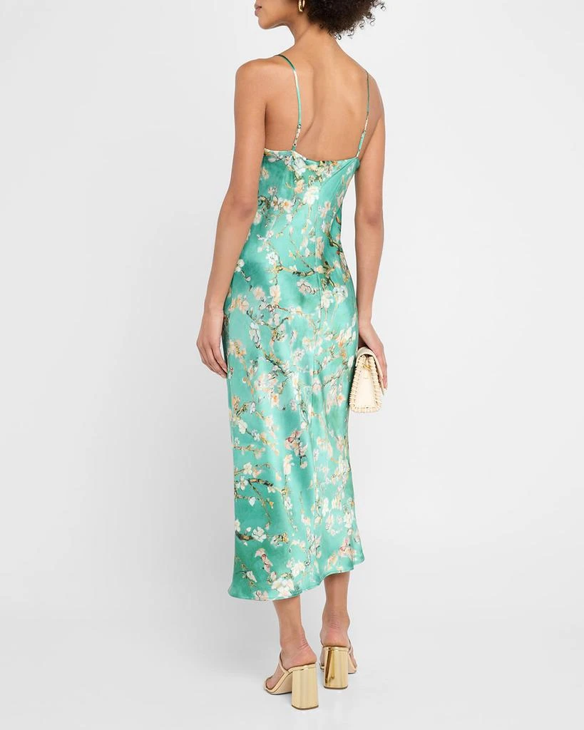 L'Agence Cherry Blossom Seridie Mid-Length Slip Dress 3