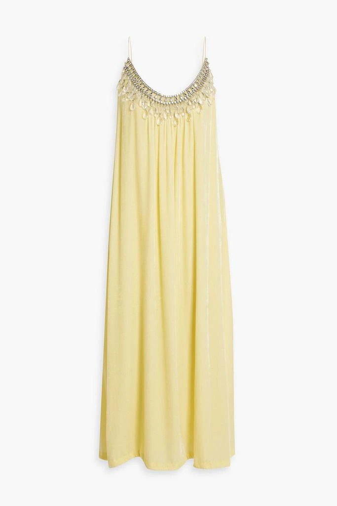 Zimmermann Crystal-embellished velvet midi dress