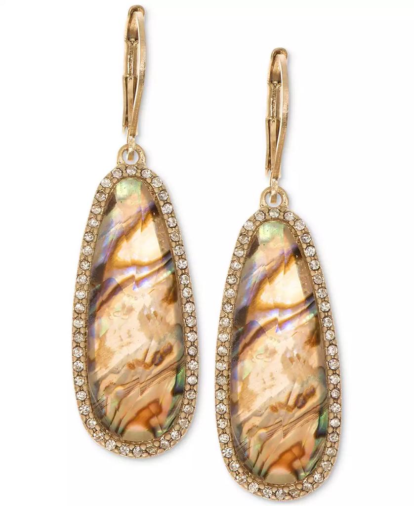 Lonna & Lilly Gold-Tone Iridescent Stone Drop Earrings