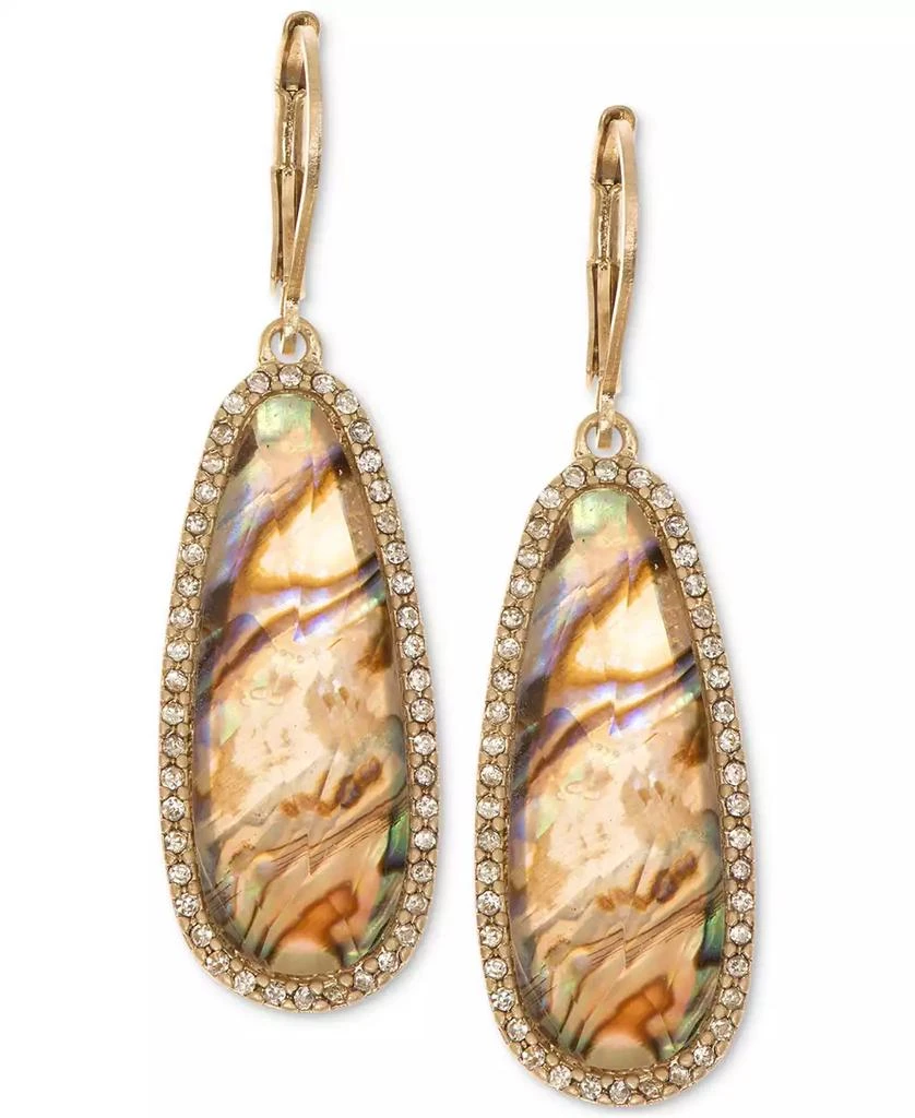Lonna & Lilly Gold-Tone Iridescent Stone Drop Earrings 1