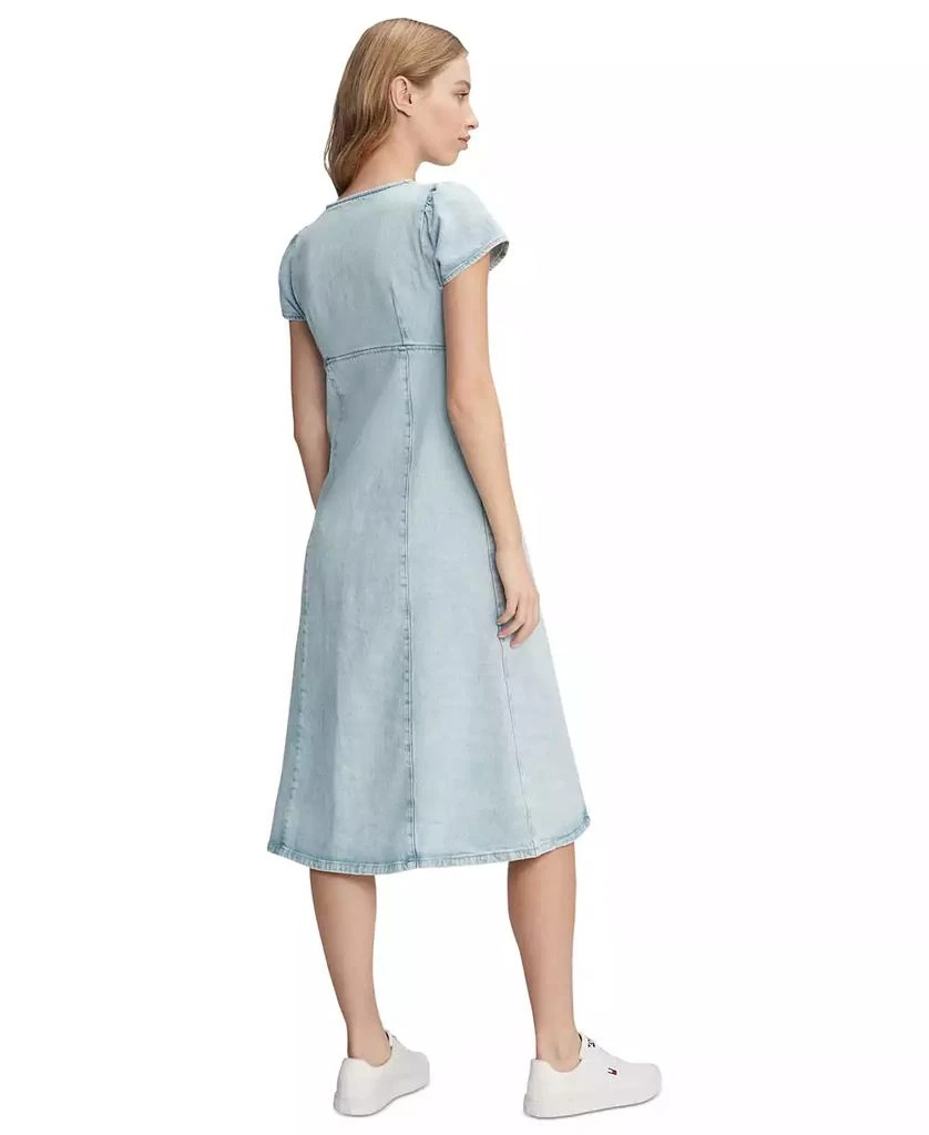 Tommy Jeans Women's Short-Sleeve Button-Up Denim Midi Dress 2