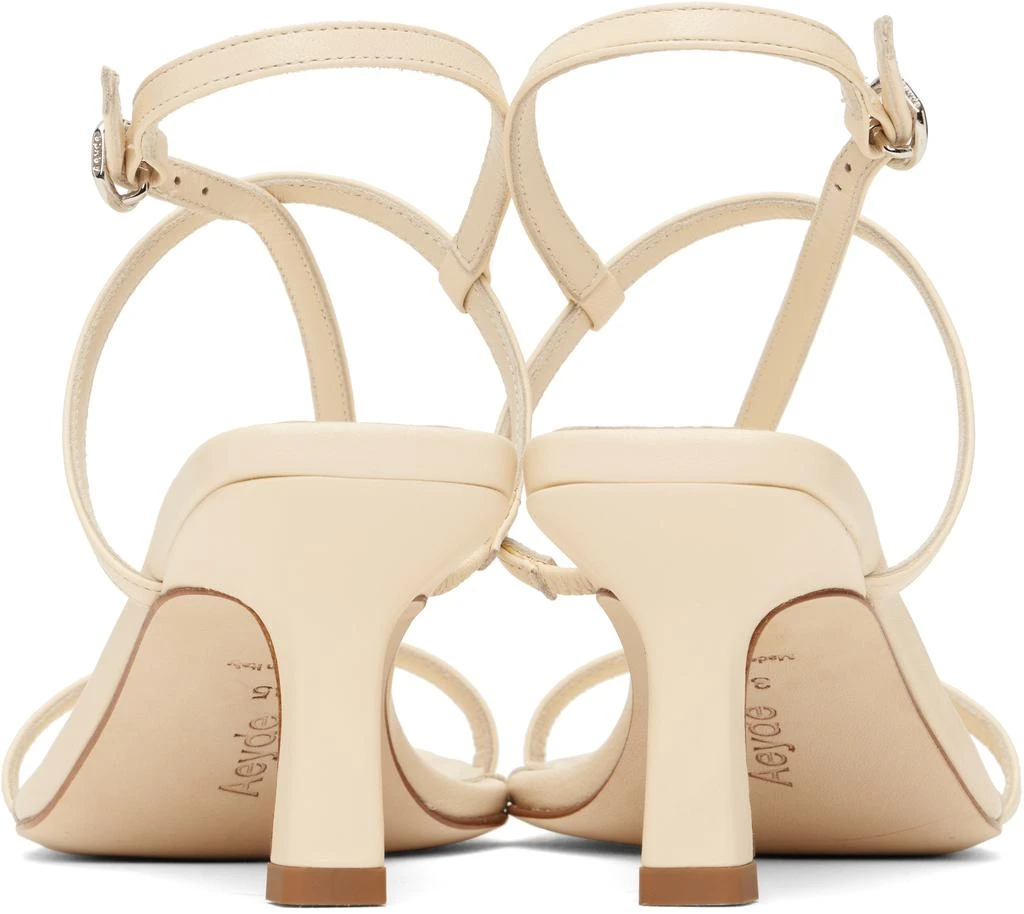 AEYDE Off-White Elise Leather Toe-Post Heeled Sandals 2