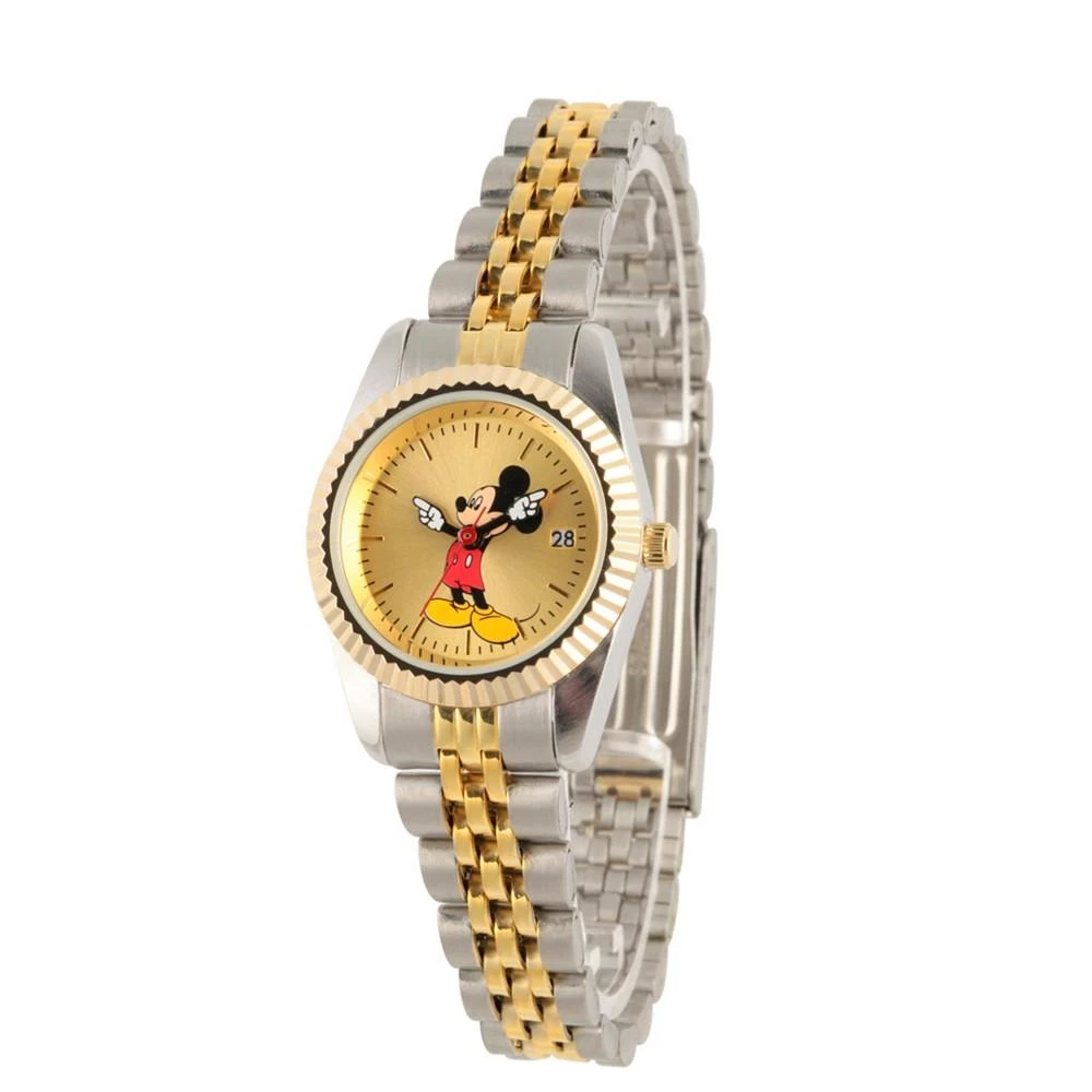 ewatchfactory Disney Mickey Mouse Men's Two Tone Silver and Gold Alloy Watch 1