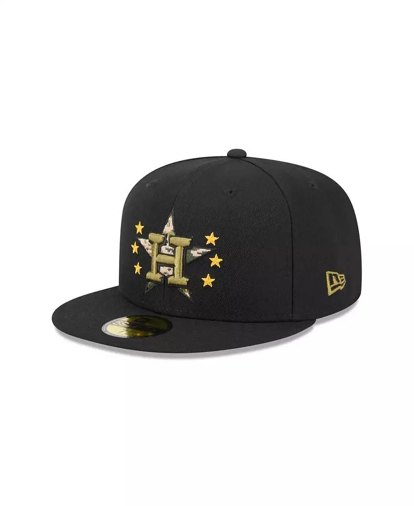 New Era Men's Black Houston Astros 2024 Armed Forces Day On-Field 59FIFTY Fitted Hat 1