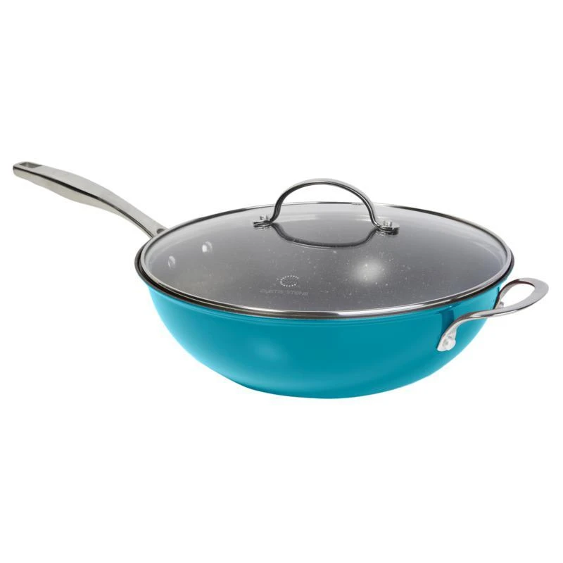Curtis Stone Dura-Pan+ 11" Wok with Lid Refurbished 5