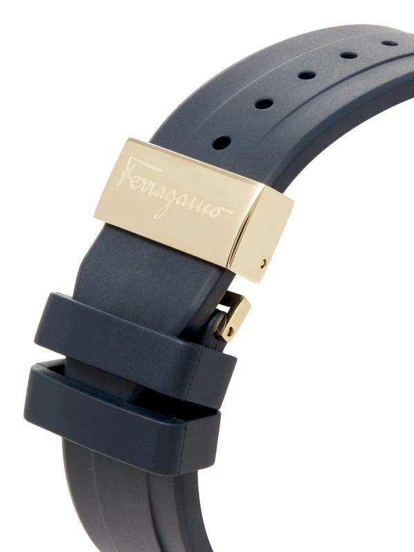 Salvatore Ferragamo IP Yellow Gold Stainless Steel & Silicone Strap Watch/40MM 4