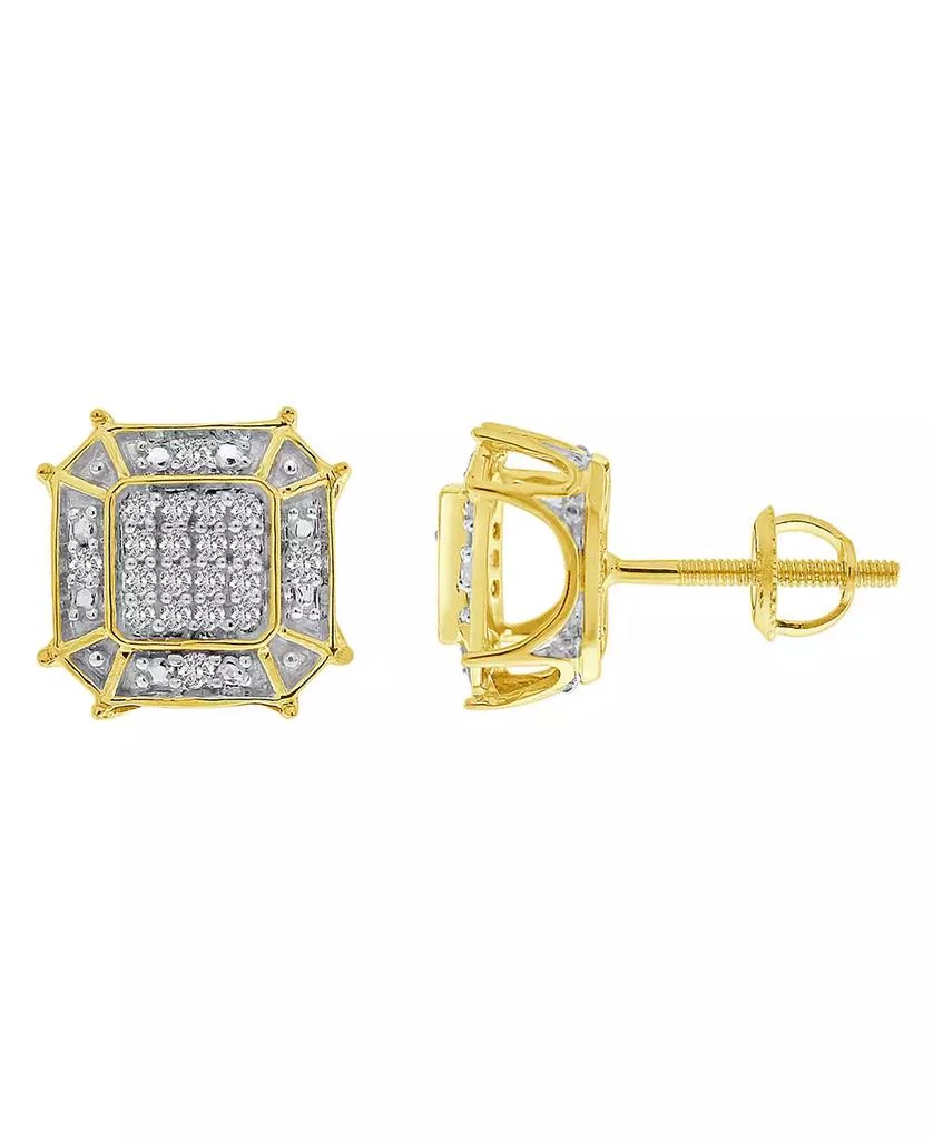 Macy's Men's Diamond (1/6 ct.t.w.) Earring in 10K Yellow Gold 1