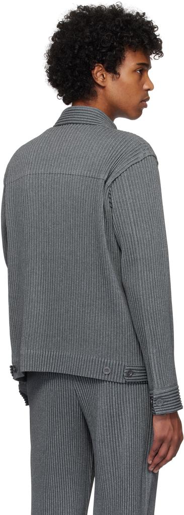 Homme Plissé Issey Miyake Gray Wool Like Light Jacket - Jackets