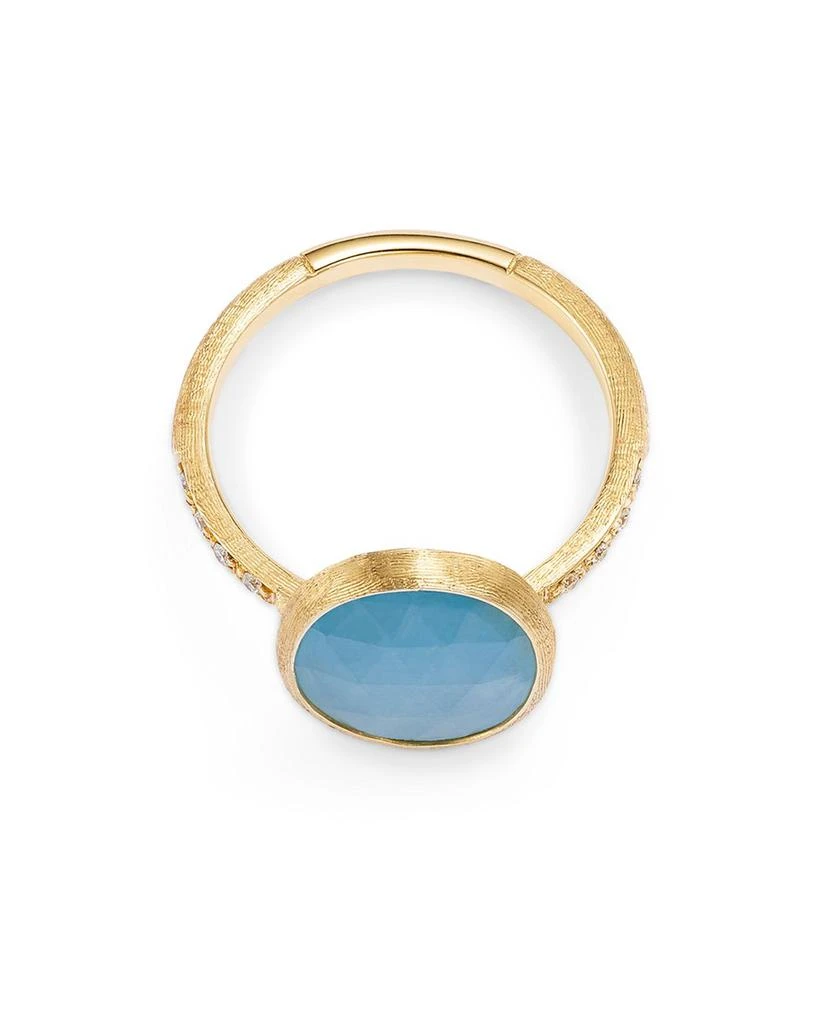 Marco Bicego 18K Yellow Gold Siviglia Aquamarine 
Diamond Statement Ring 3