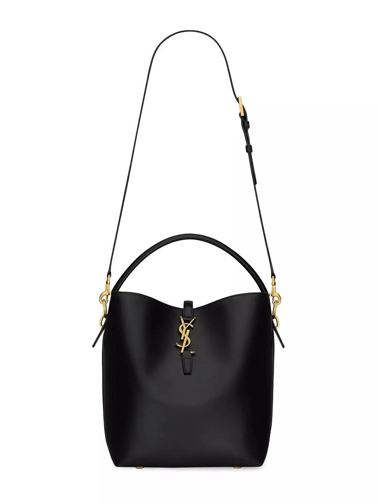 Yves Saint Laurent Le 37 in Shiny Leather Bucket Bag 3