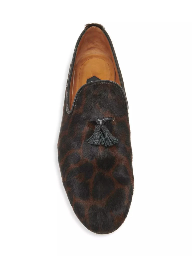 Tom Ford Leopard-Print Calf-Hair Slippers 5
