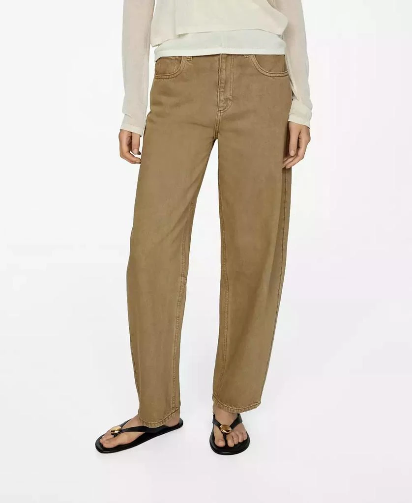 Mango Women's Bet High-Rise Balloon Jeans 8