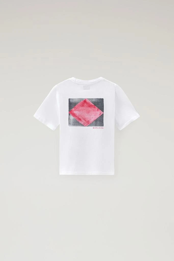 Woolrich Boys' Pure Cotton T-Shirt with Print - Boys - White 2