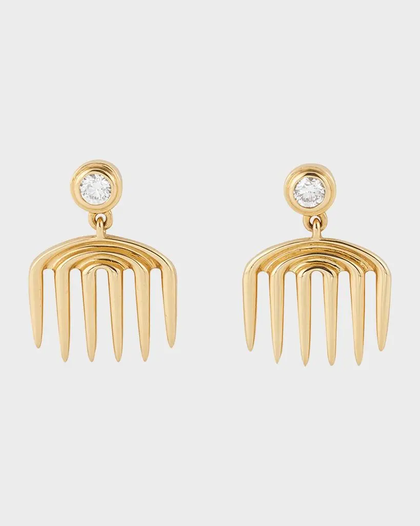 ALMASIKA Sagesse Vici Diamond Charm Earrings