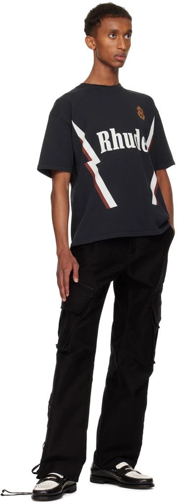 Rhude Black Lightning Crew T-shirt 4