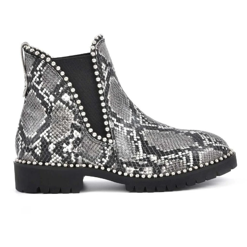 Seven Dials South End Womens Faux Leather Embellished Ankle Boots 2