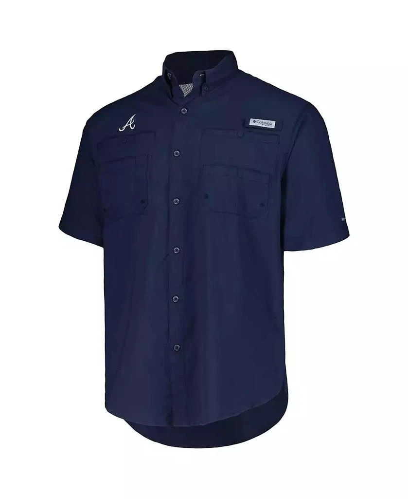 Columbia Men's Navy Atlanta Braves Tamiami Omni-Shade Button-Down Shirt 4