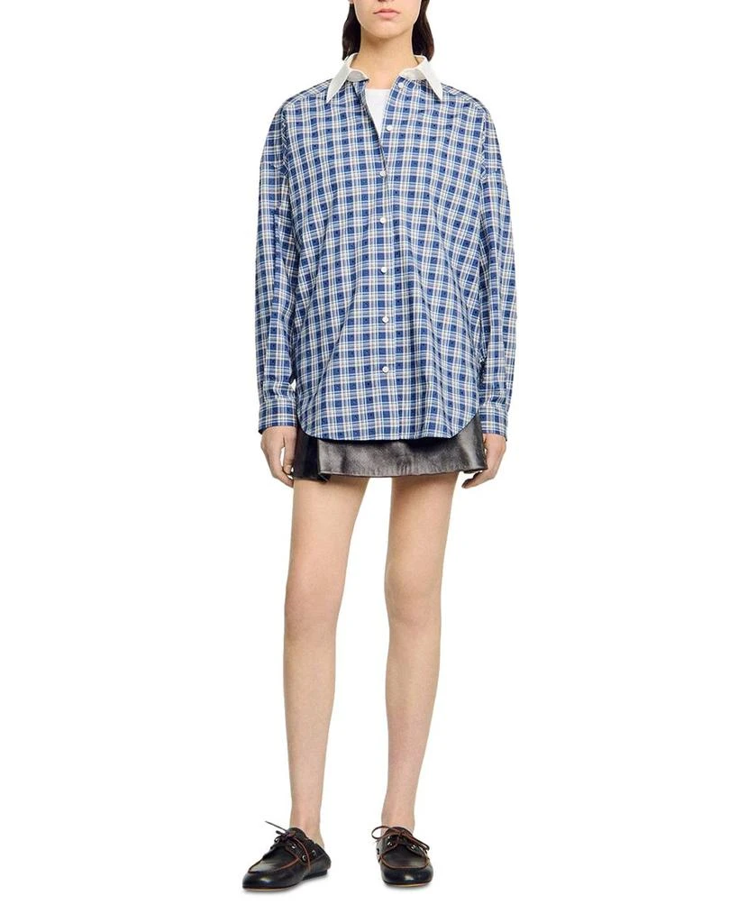 Sandro Rhinestone Check Shirt 2