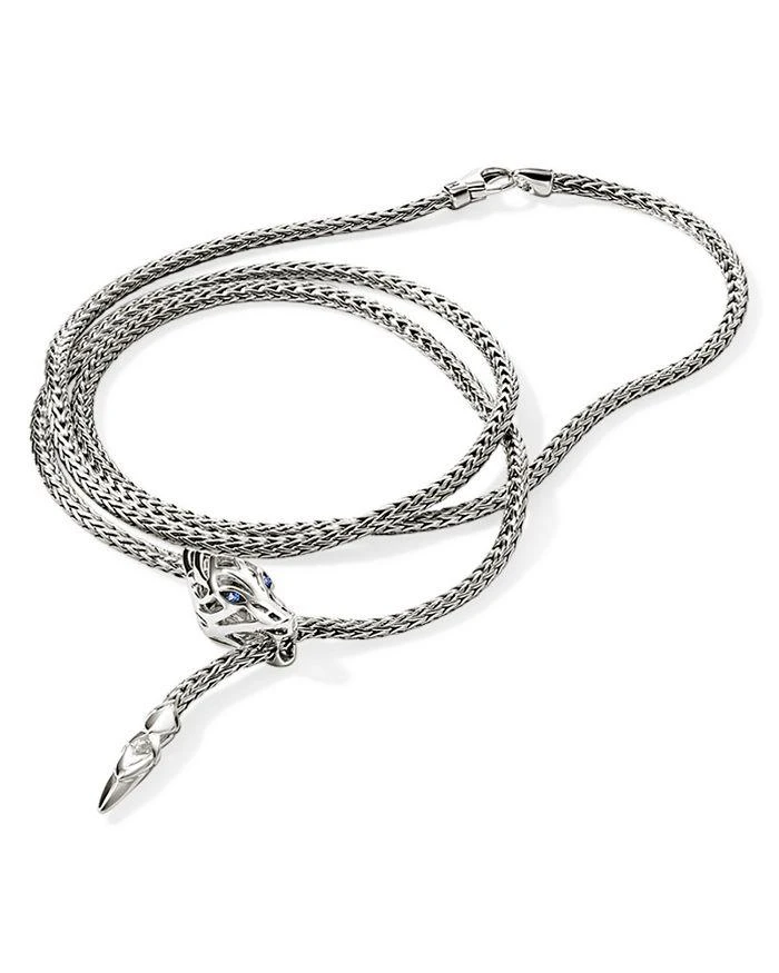 John Hardy Sterling Silver Blue Sapphire Naga Wrap Bracelet 3