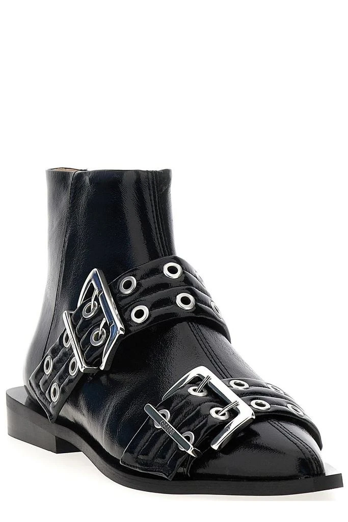 Ganni Ganni Eyelet-Detailed Buckle Ankle Boots 2