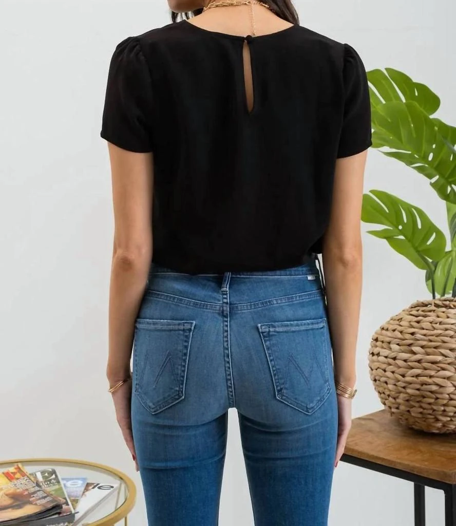 Blu Pepper Blu Pepper - Short Sleeve Center Pleated Blouse 2