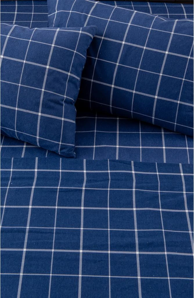 Woven & Weft Turkish Cotton Windowpane Printed Flannel Sheet Set 3