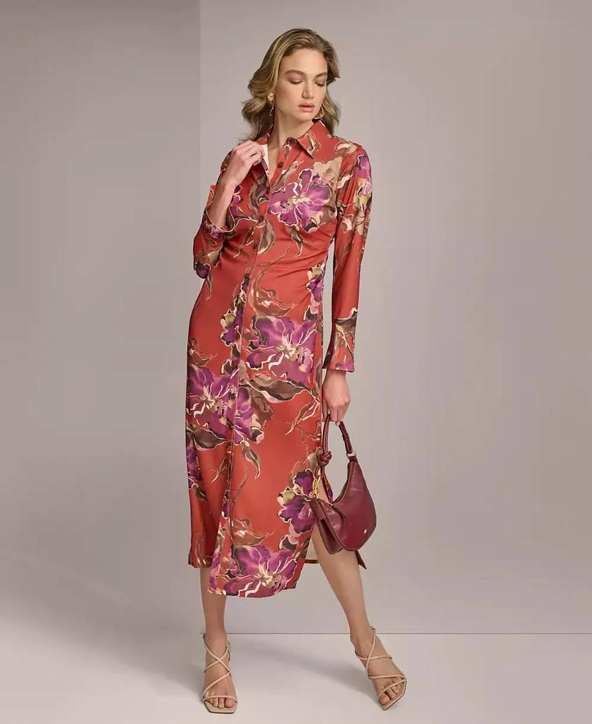 Donna Karan Petite Button-Front Midi Dress 1