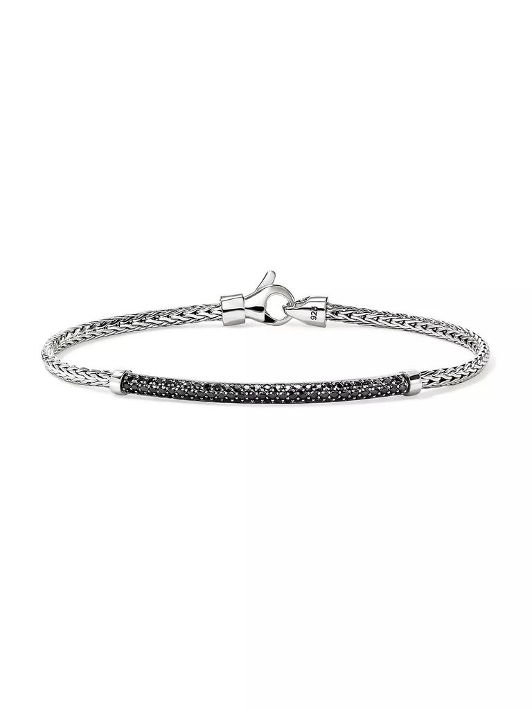 John Hardy JH Essentials Pavé Sterling Silver & Black Sapphire Bracelet 1