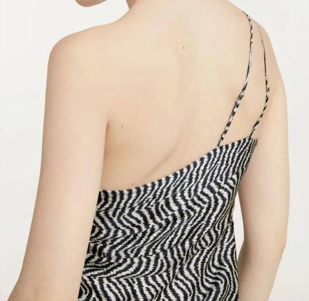 Cinq a Sept Cinq A Sept - Christel Silk One Shoulder Ruched Midi Dress 4