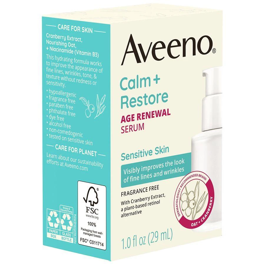 Aveeno Calm + Restore Age Renewal Anti Aging Face Serum 10