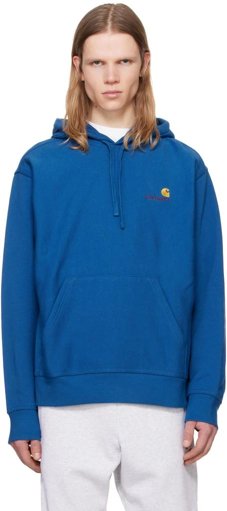 Carhartt WIP Blue American Script Hoodie 1