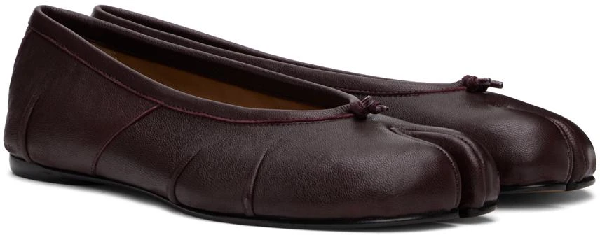 MAISON MARGIELA Burgundy Tabi New Ballerina Flats 4