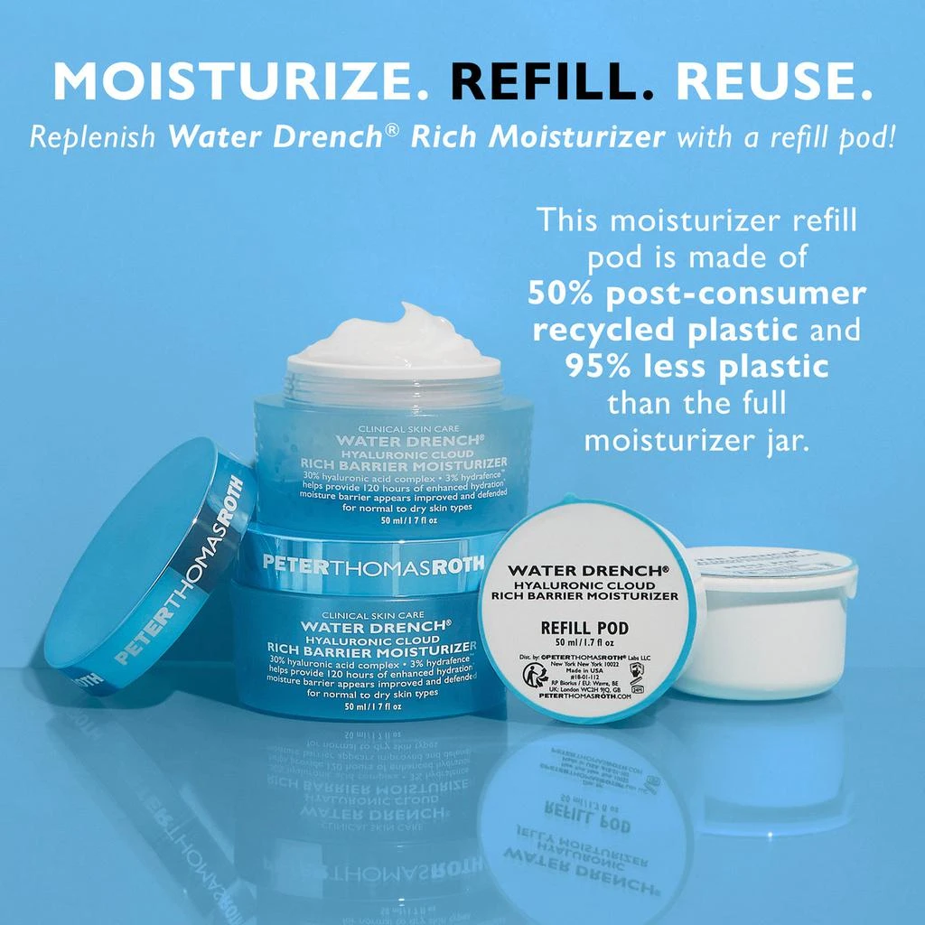 Peter Thomas Roth Water Drench Hyaluronic Cloud Rich Barrier Moisturizer - Refill Pod, 1.7 fl oz 4