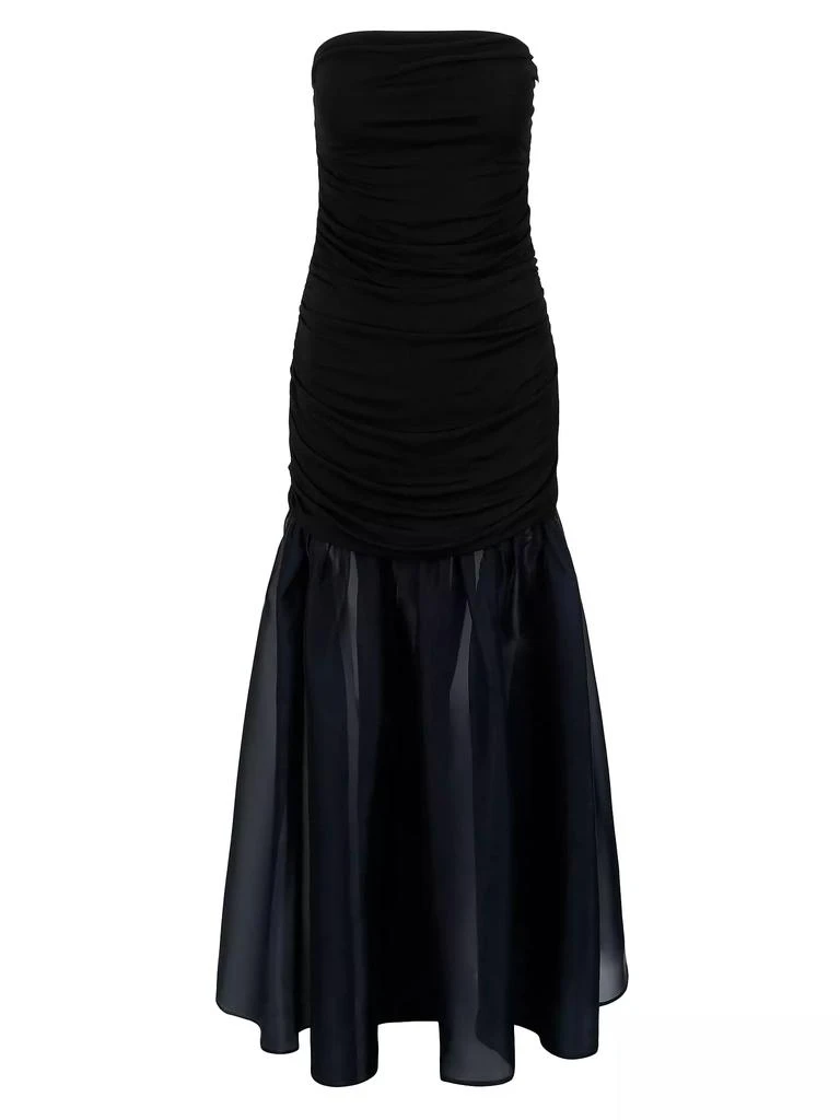 Staud Liya Drop Waist Chiffon Skirt Maxi Dress 1