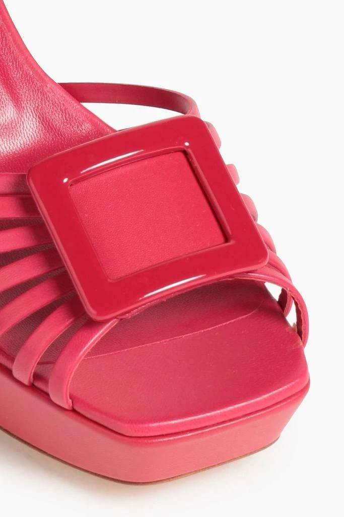 Roger Vivier Buckle-embellished leather platform sandals 4