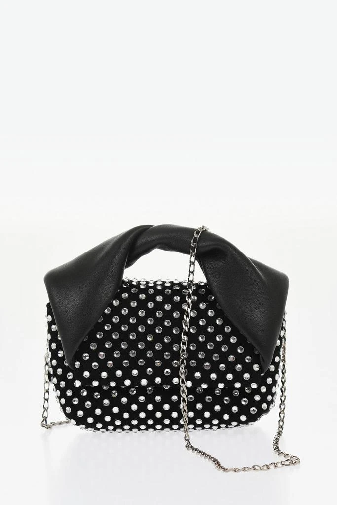 JW Anderson J.W.Anderson Leather NANO TWISTER Mini Bag Embellished with Rhinestones 1