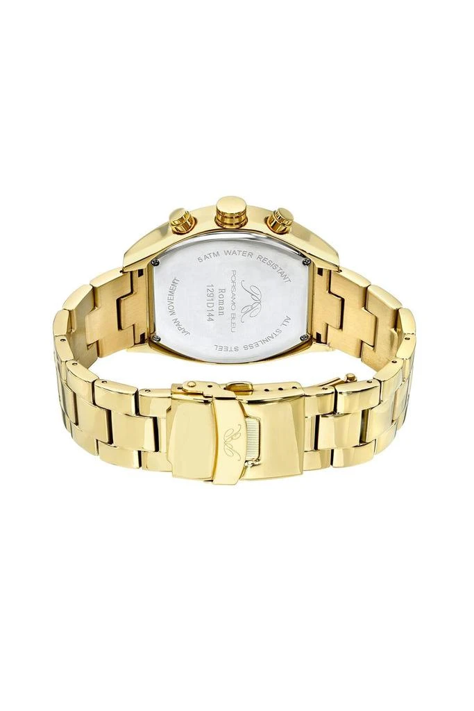 Porsamo Bleu Roman Stainless Steel Gold Tone & Blue Men's Watch 1291DROS 3