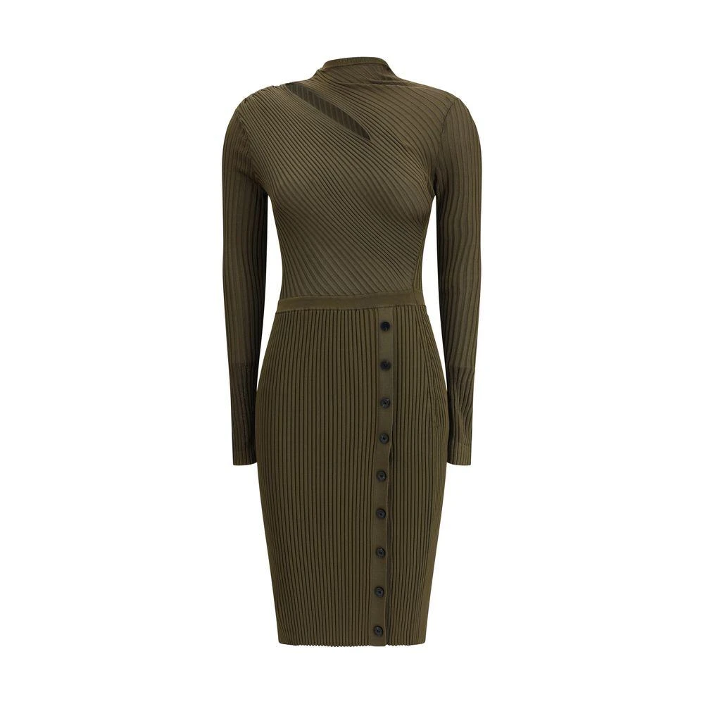 Self Portrait Ribbed midi Women's Dress 1