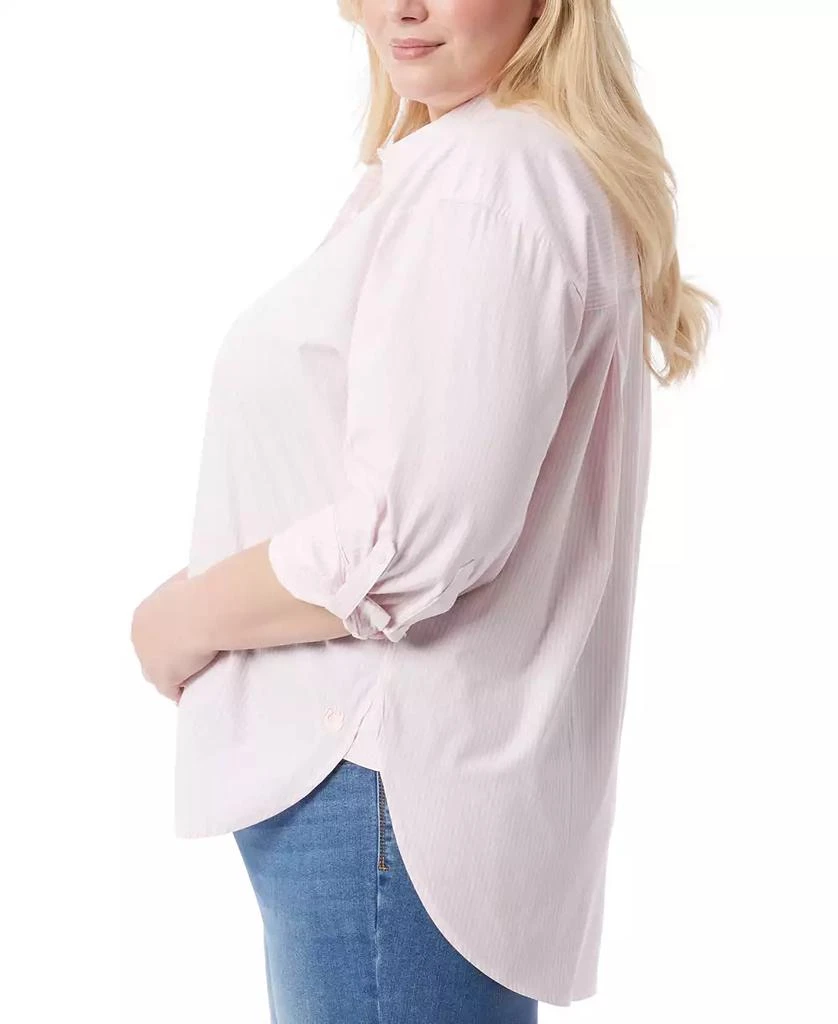 Gloria Vanderbilt Plus Size Amanda Cotton Oversized Printed Shirt 3