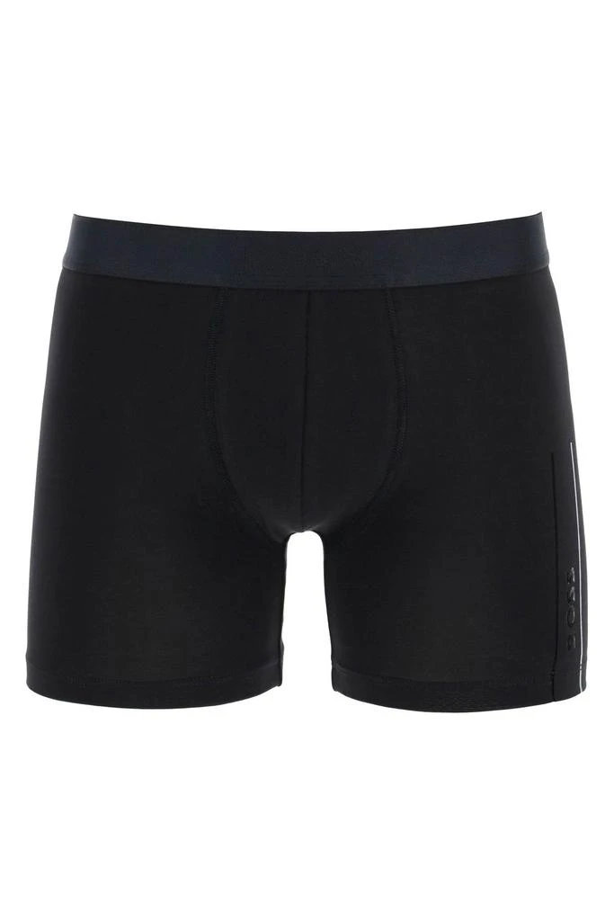 Hugo Boss black slim fit boxer in cotton with logo elastic 1