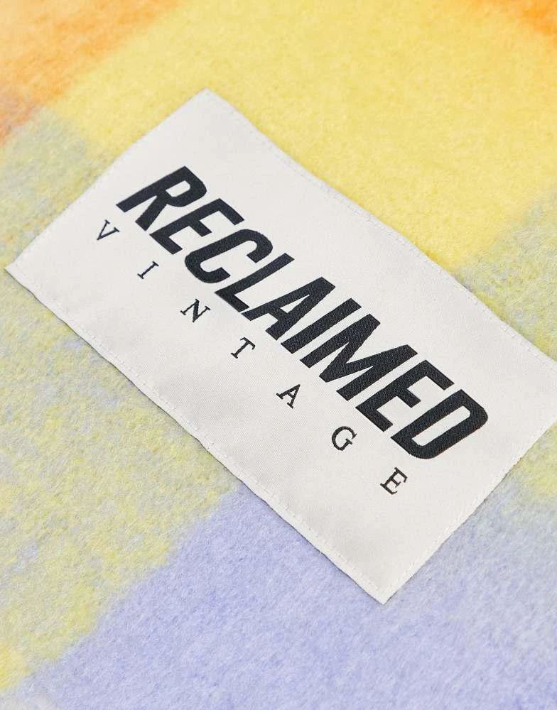 Reclaimed Vintage Reclaimed Vintage unisex oversized scarf in multi check 2