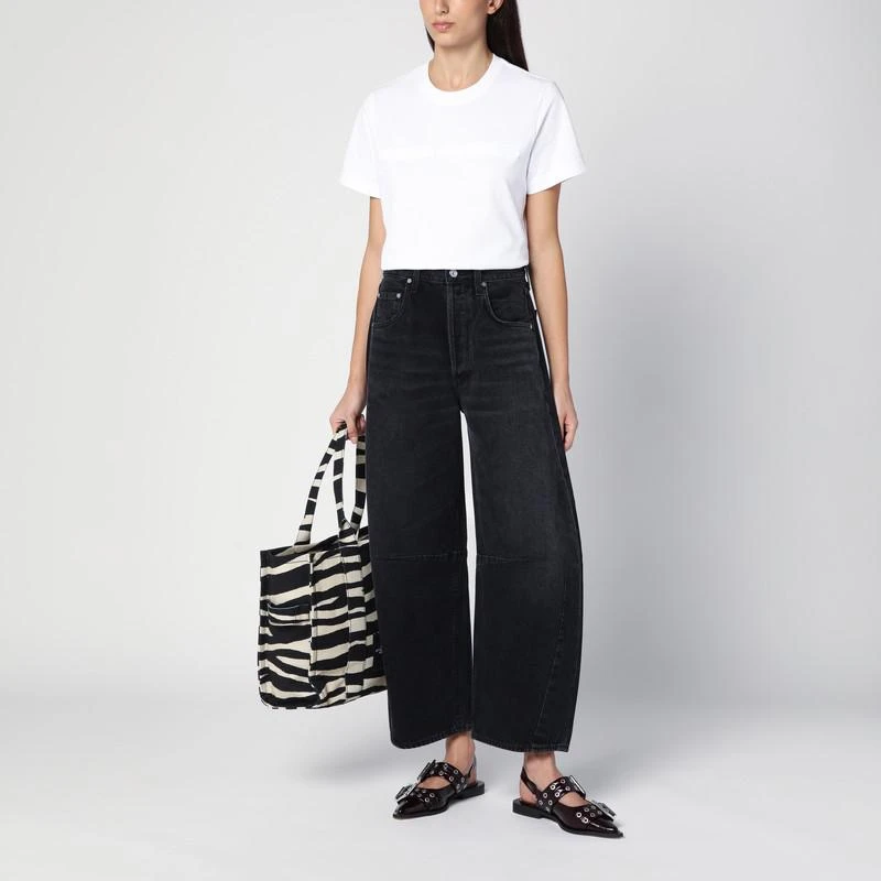 Citizens of Humanity Black Horseshoe Wide Jeans 2