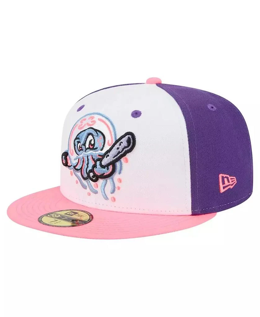 New Era Men's White/Purple Jersey Shore BlueClaws Copa de la Diversion 59FIFTY Fitted Hat 1
