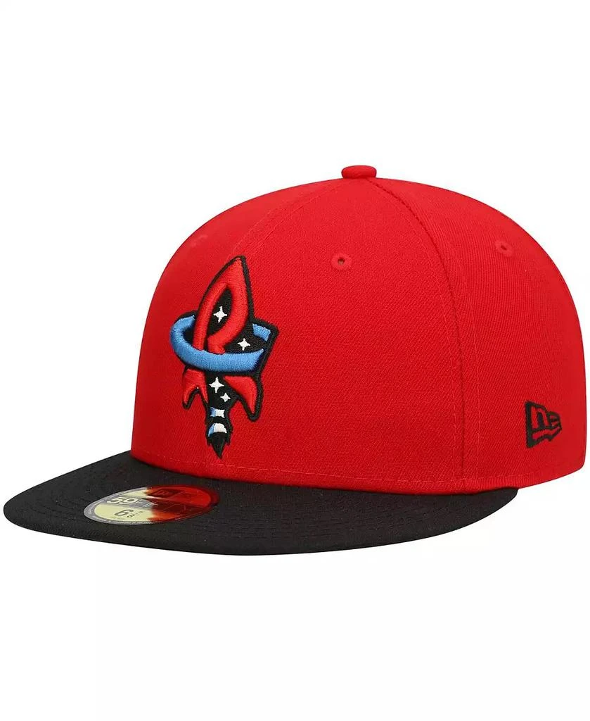 New Era Men's Red Rocket City Trash Pandas Authentic Collection Team Alternate 59FIFTY Fitted Hat 1