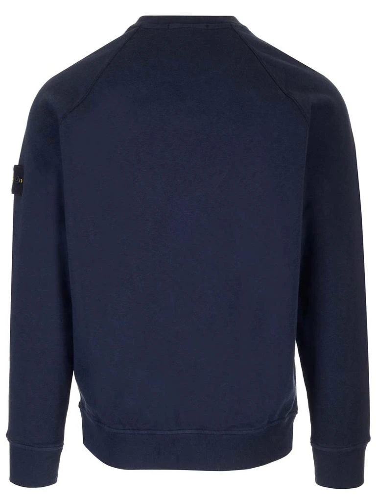 Stone Island Blue Sweatshirt With Mock Neck 2